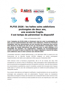 communiqué halte soins addictions
